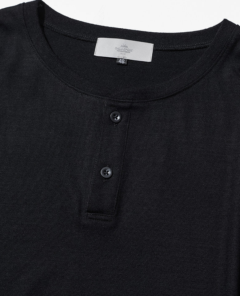 LEON別注 ウールジャージヘンリネックTシャツ - Image 11