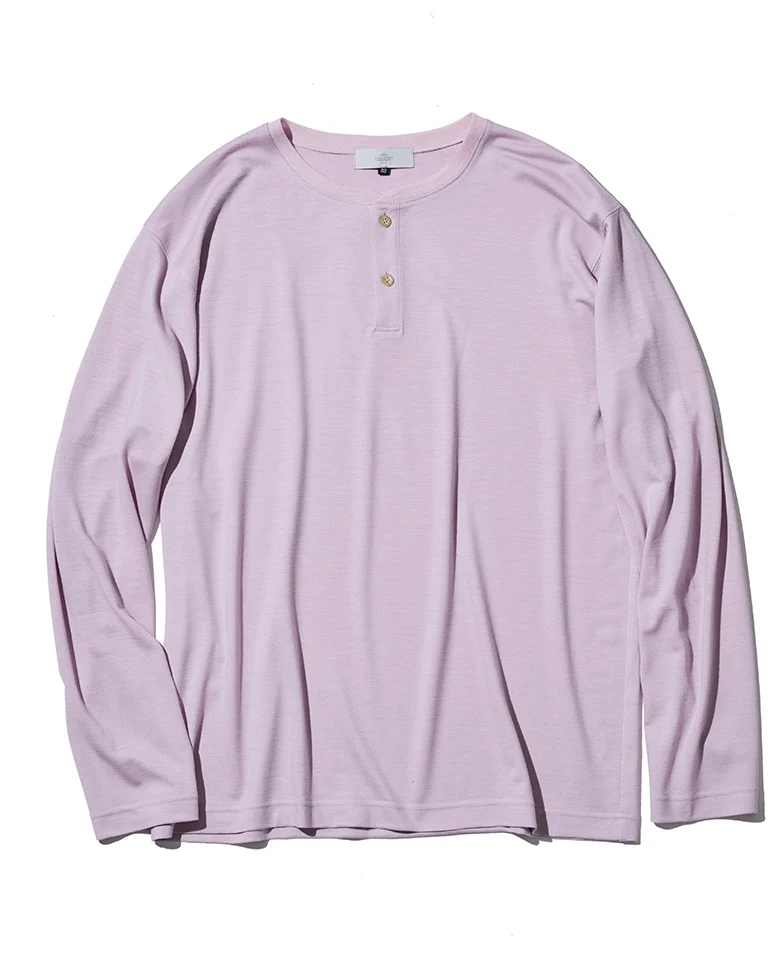 LEON別注 ウールジャージヘンリネックTシャツ - Image 2