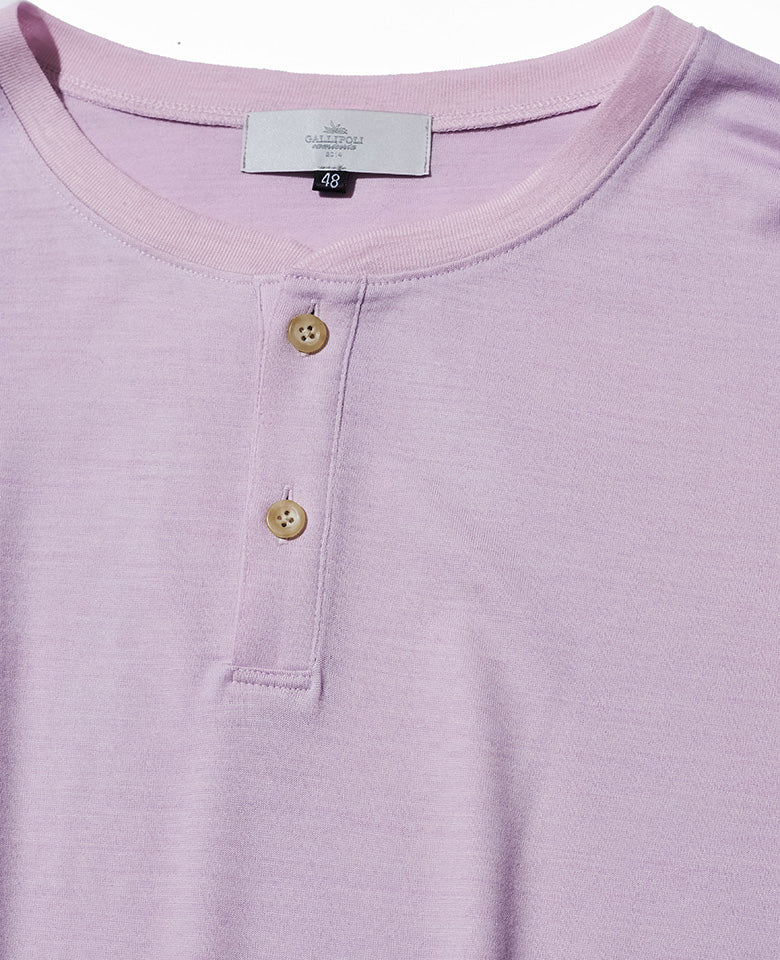 LEON別注 ウールジャージヘンリネックTシャツ - Image 3