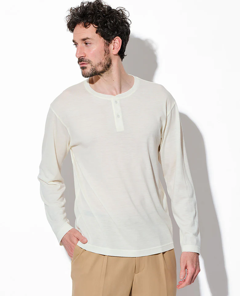 LEON別注 ウールジャージヘンリネックTシャツ - Image 5