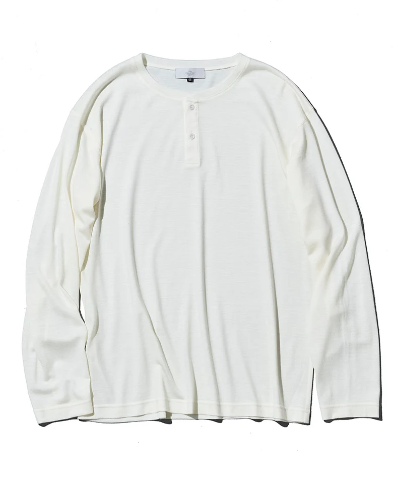 LEON別注 ウールジャージヘンリネックTシャツ - Image 6