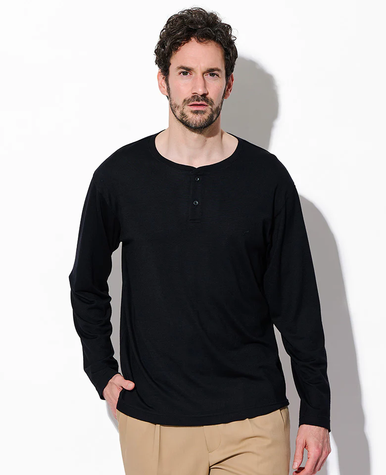 LEON別注 ウールジャージヘンリネックTシャツ - Image 9