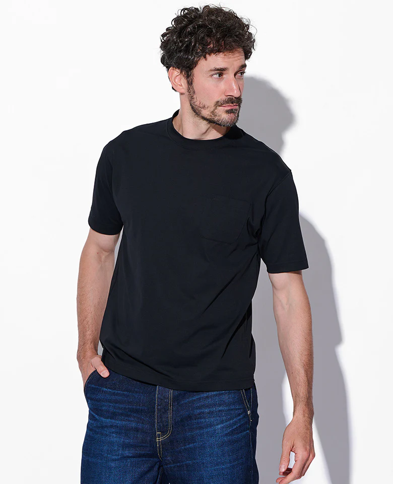 LEON別注 プレーティングシングルジャージクールネックTシャツ - Image 3