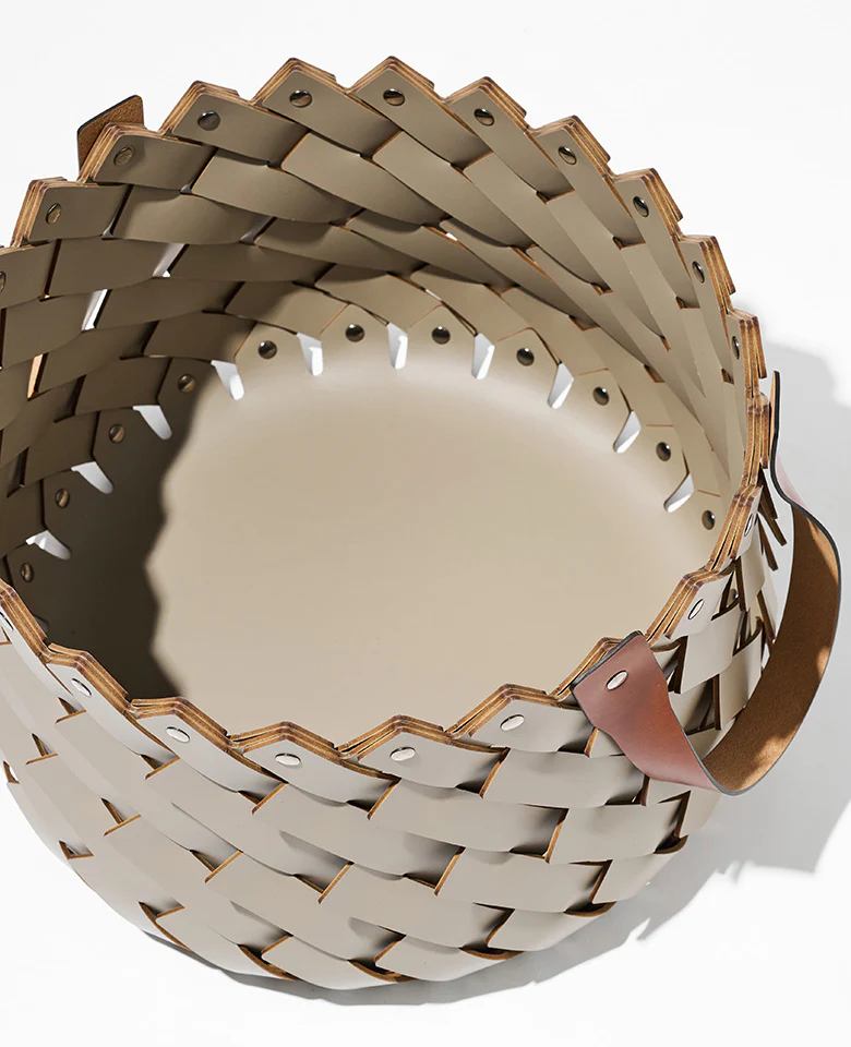 アルメリア ラウンドバスケットφ40cm レザーハンドル - Image 3