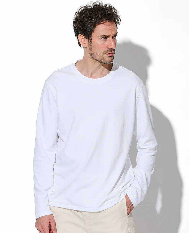 コットンダブルフェイス スリムフィットロングスリーブTee - Image 2
