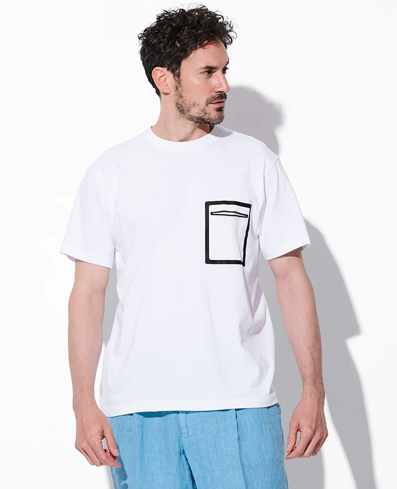 メッシュトリミングポケット Tee