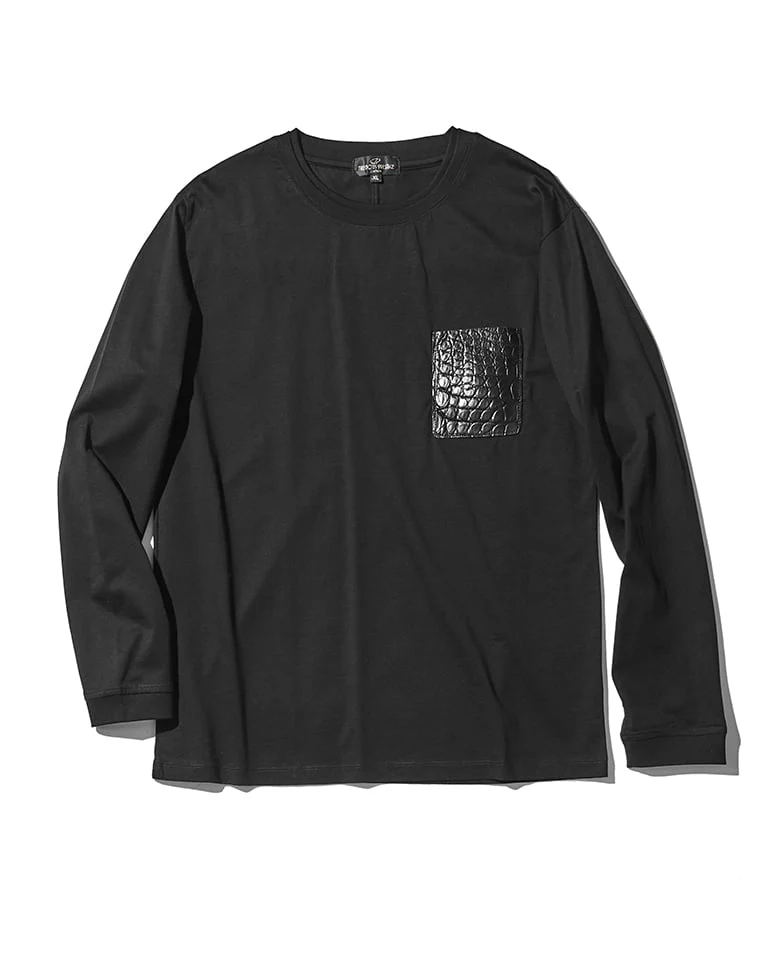 クロコポケット付きロングTEE - Image 4