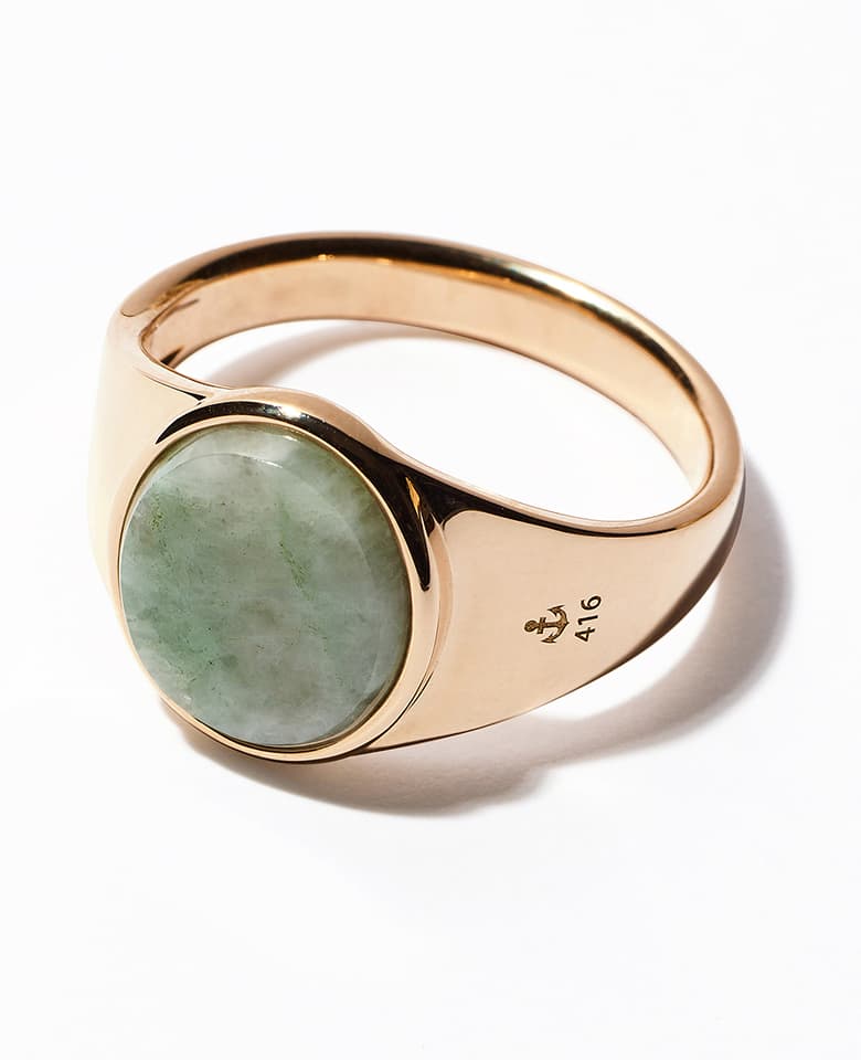 SIGNET RING( K10YG ヒスイ) - Image 2