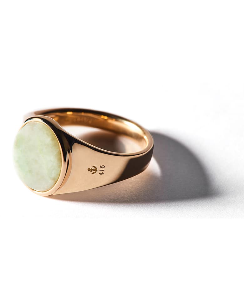 SIGNET RING( K10YG ヒスイ) - Image 3