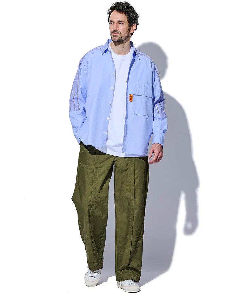 コンビネーションストライプロングスリーブシャツ - Image 6