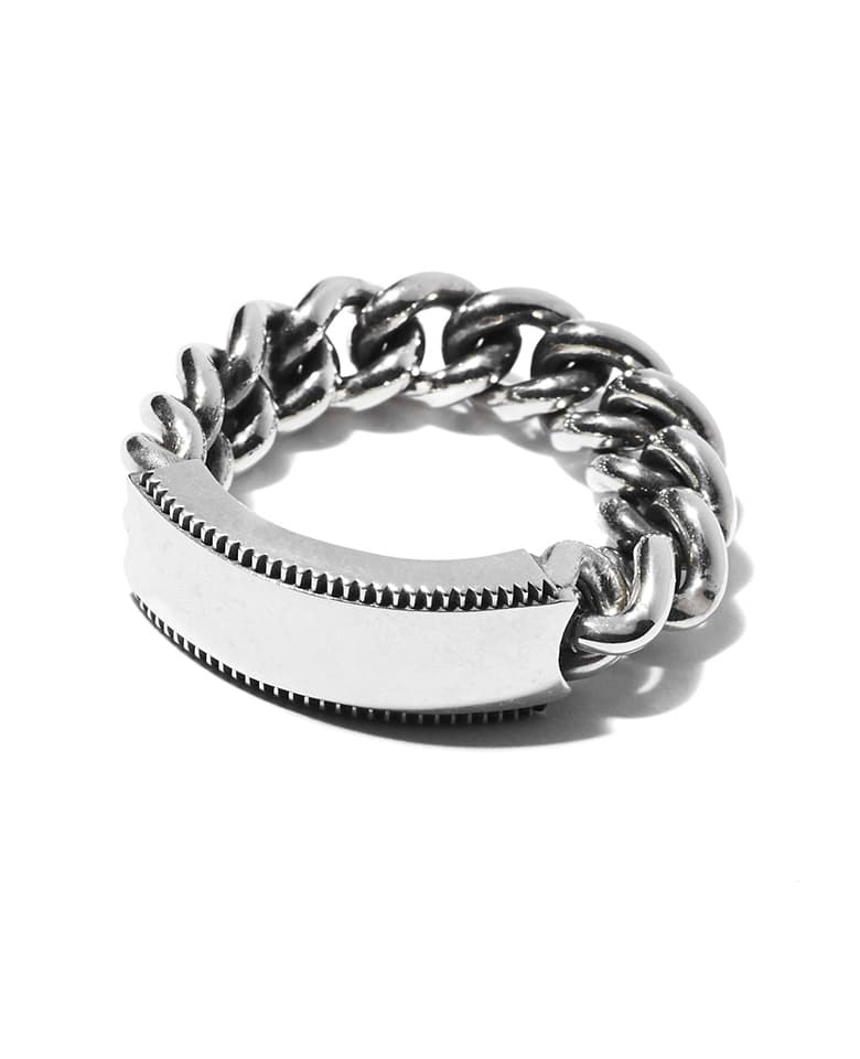 FLUTED MILGRAIN LOGO ID RING - Image 2