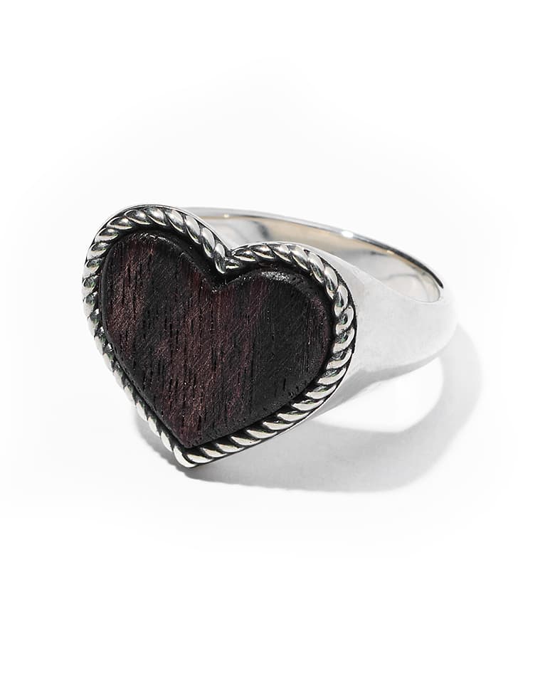 HEART ENCLOSED SIGNET RING - Image 2