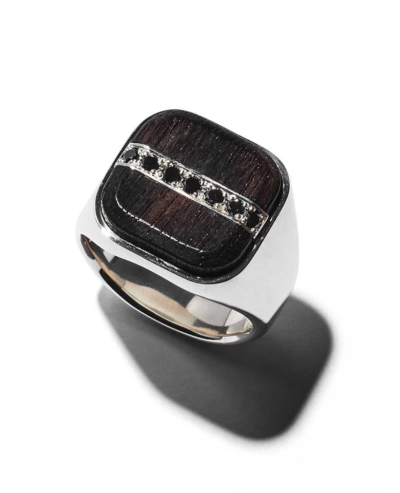 Signet Ring（Black Diamond） - Image 2