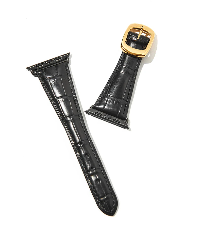 <LEON別注> 1P/ソリッド バックル クロコレザー for ウォッチ - Image 4