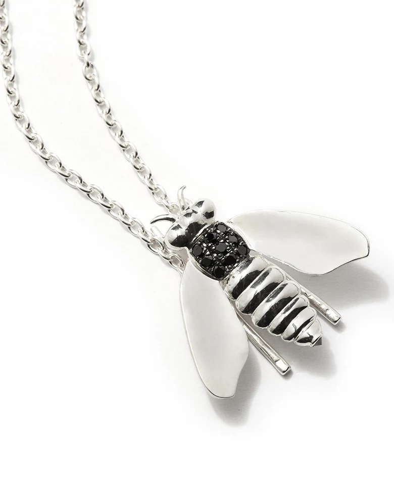 BEE Necklace SLV BLACK DIAMOND - Image 3