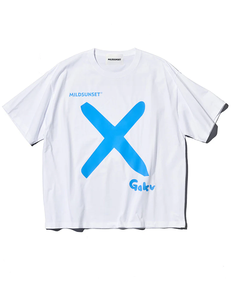Gakuブルー＆シルバーグラフィックTシャツ - Image 2