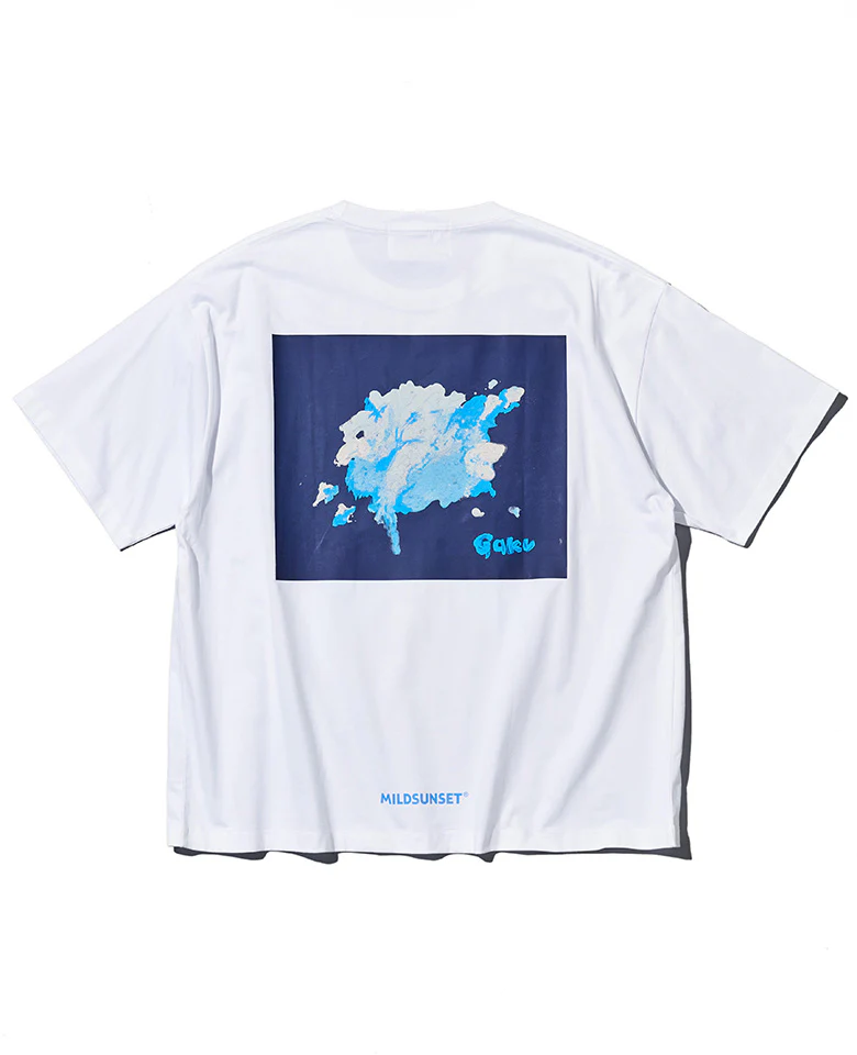 Gakuブルー＆シルバーグラフィックTシャツ - Image 3