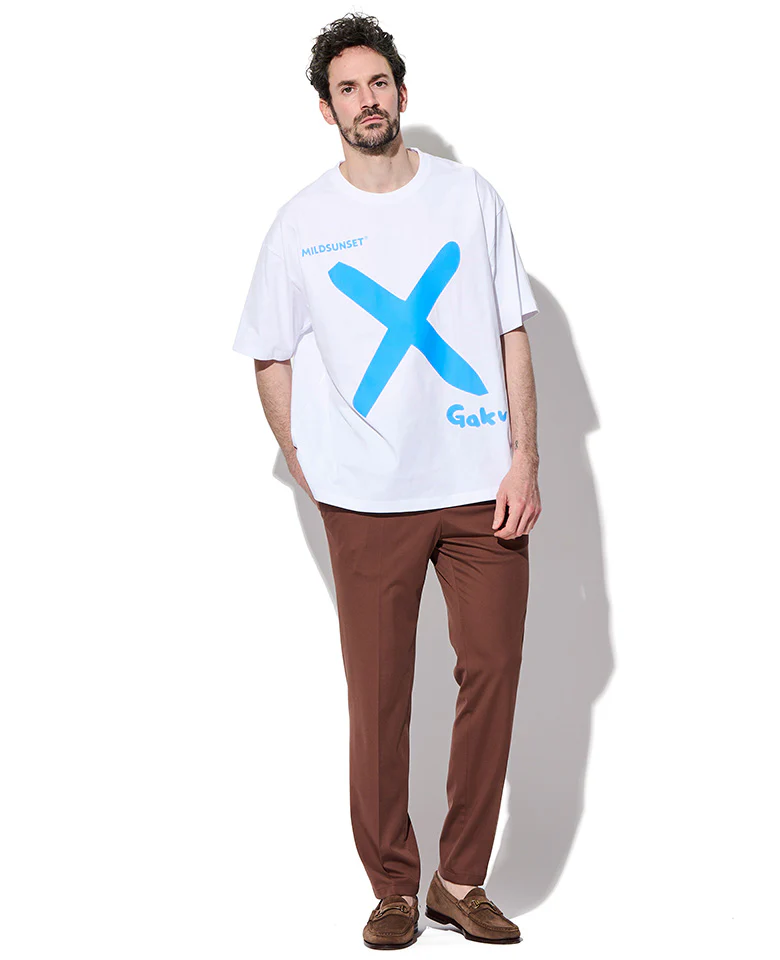 Gakuブルー＆シルバーグラフィックTシャツ - Image 4