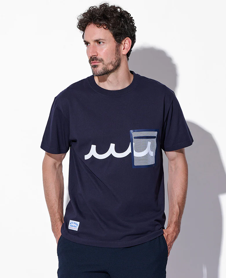 ACANTHUS × muta MARINE メッシュトリミングポケットティー - Image 5
