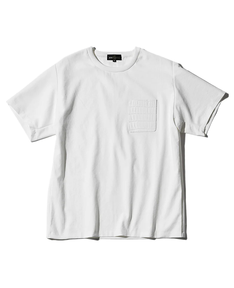 クロコポケット付クルーネックＴシャツ