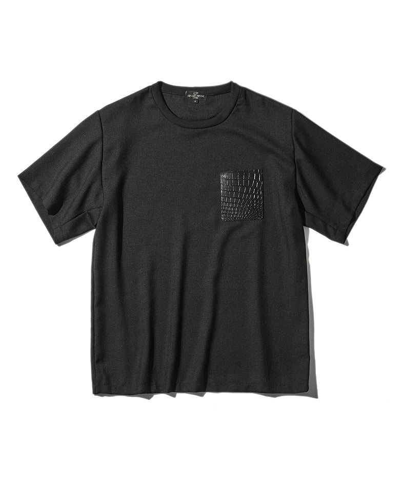 クロコポケット付クルーネックTシャツ - Image 2