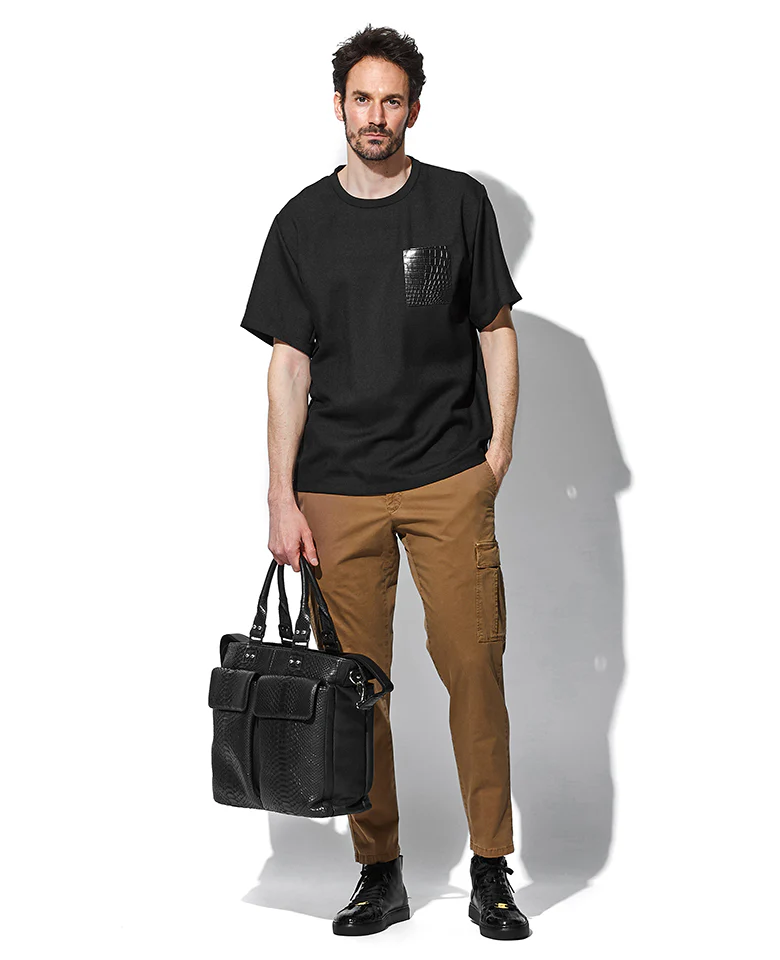 クロコポケット付クルーネックTシャツ - Image 4