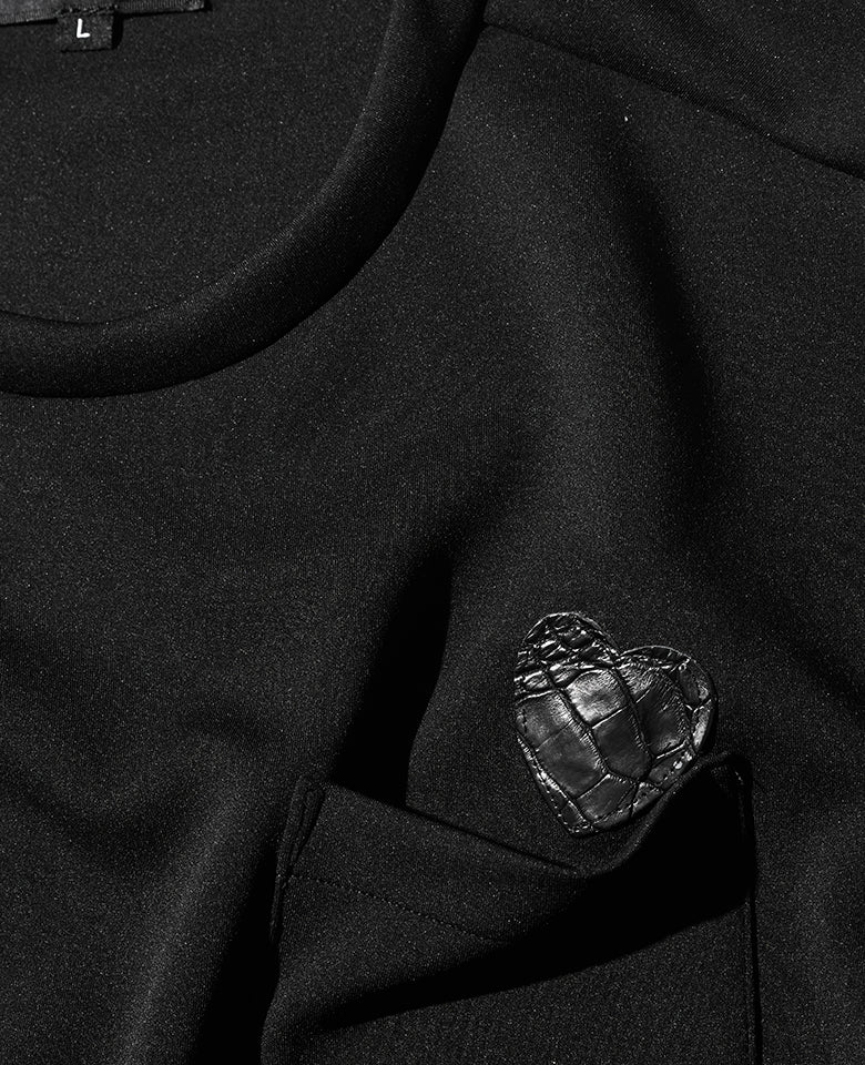 クロコハート付クルーネックロングＴシャツ - Image 2