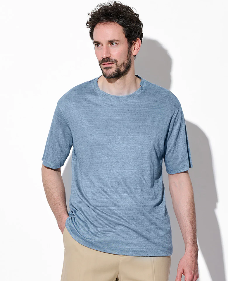 ヴィンテージリネン・レイヤードTシャツ - Image 4