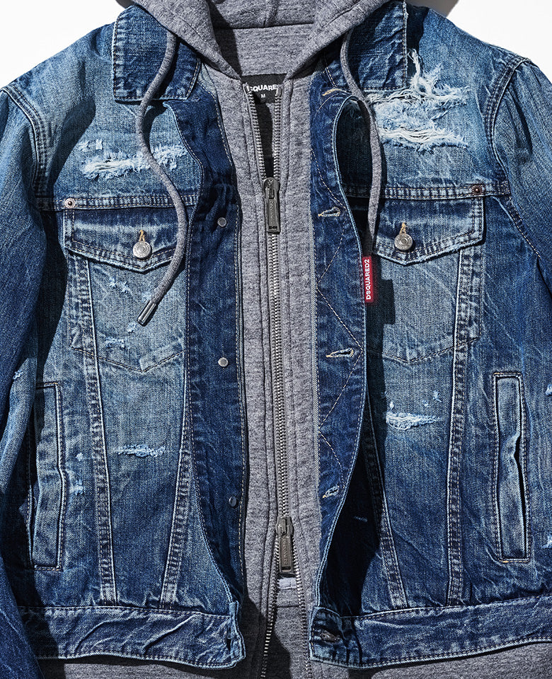 ミディアム リップド ウォッシュ　オーバー ジーン ジャケット - Image 3