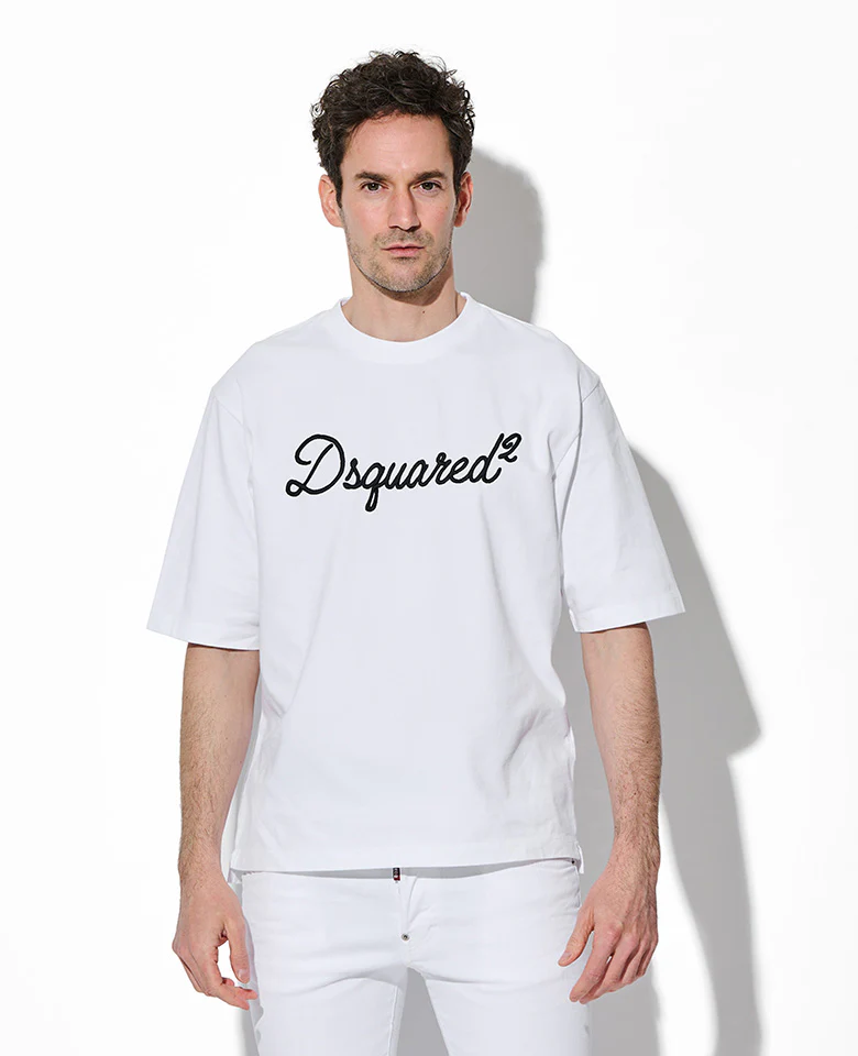 ディースクエアード エンブロイダード ルーズフィット Tシャツ