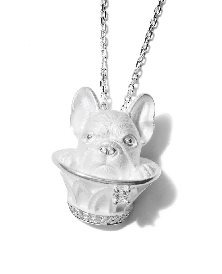 仔犬モチーフ ペンダント フレンチブルドッグ